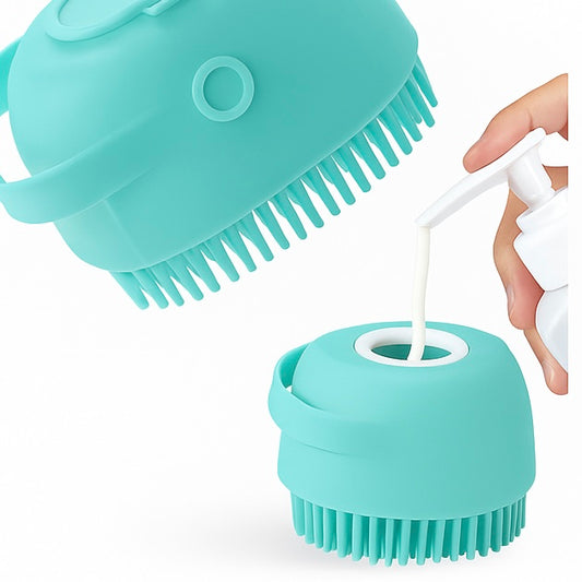 2-in-1 Pet Grooming Massage Brush with Shampoo Dispenser – For Dogs & Cats