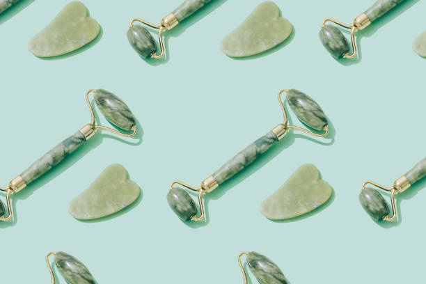 3 PCS Combo – Jade Roller with Gua Sha Stone, Ice Roller, and Soft Silicone Scalp Massager